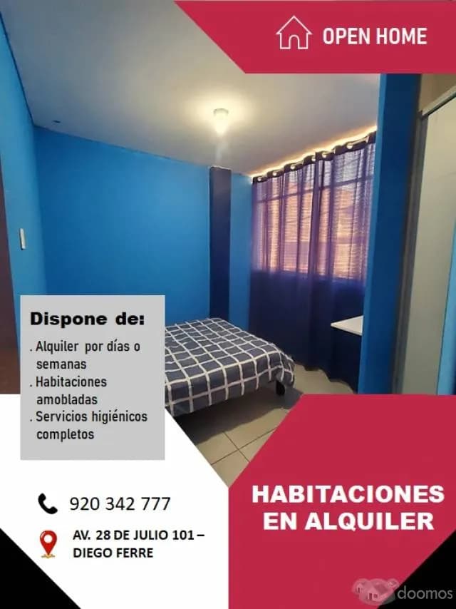 Alquiler de Habitaciones Amobladas - 1