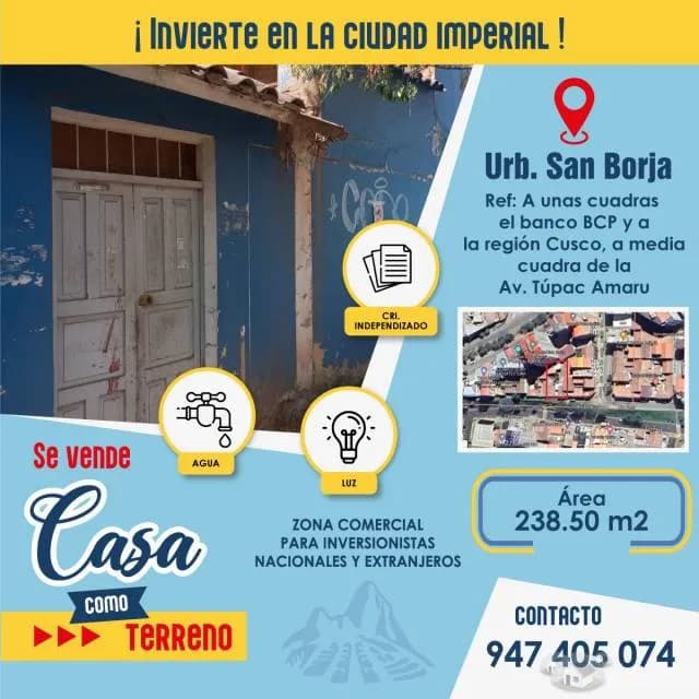 VENDO CASA COMO TERRENO - 1