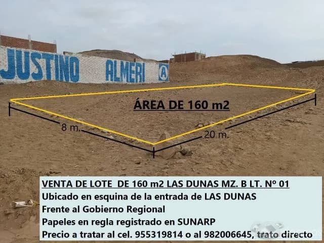 Terreno de 160 m2 con papeles en regla - 1