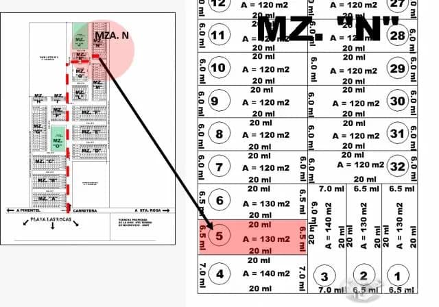 Vendo terreno Carretera Pimentel Santa Rosa altura playa las Rocas PIMENTEL - 1
