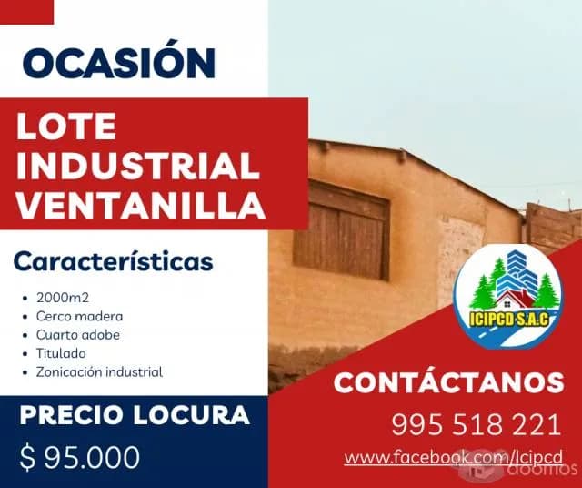 OCASION VENTA DE LOTE INDUSTRIAL - 1