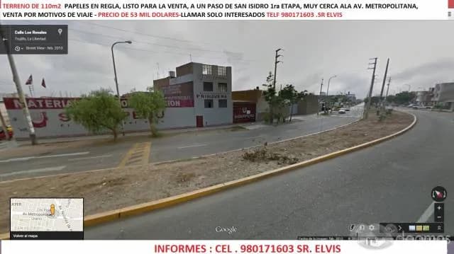 TERRENO DE OCASION COSTADO DE SAN ISIDRO I ETAPA 53$ - 1