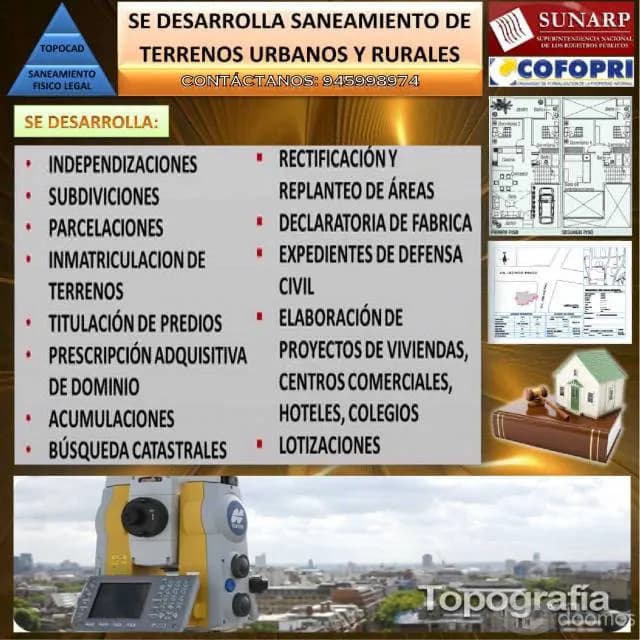 SANEAMIENTO DE TERRENOS URBANOS Y AGRICOLAS - 1