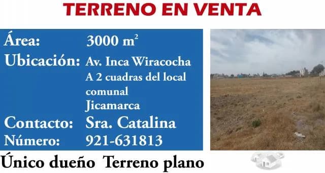 Venta de terreno en Jicamarca - 1