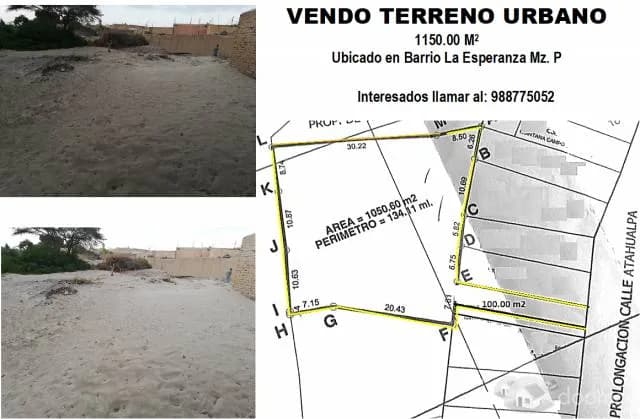 VENDO TERRENO URBANO 1150 M2, CENTRO DE REQUE - 1