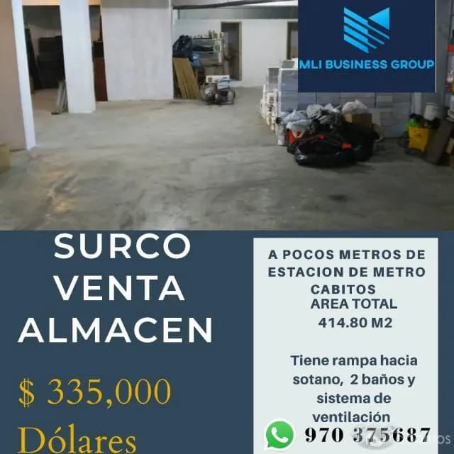 VENTA ALMACEN  MIRAFLORES - SURCO  ESTACION TREN CABITOS - 1
