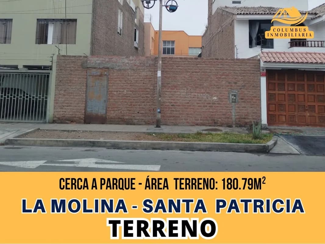 La Molina SANTA PATRICIA - Terreno en venta plano y cercado - Área: 180.79m² - 1