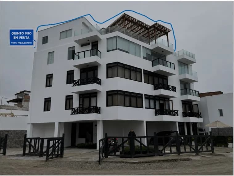 OCASIÓN 🏖️ DEPARTAMENTO EN VENTA FRENTE A PLAYA PULPOS – KM 40 LURIN 5TO PISO A LA IZQUIERDA🏖️🌊VISTA PANORAMICA - 1