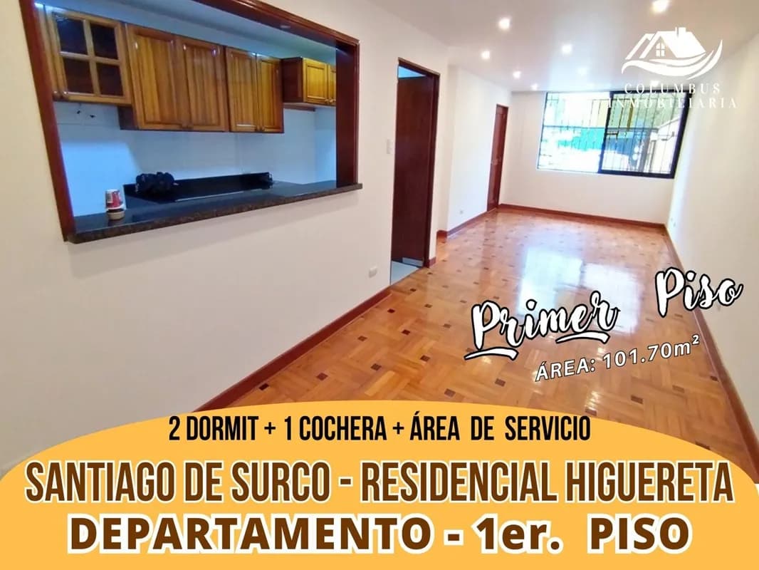 Surco VALLES DEL SUR - Dpto Primer Piso de 2 Dorm + 1 Cochera (Listo para vivir) - 1