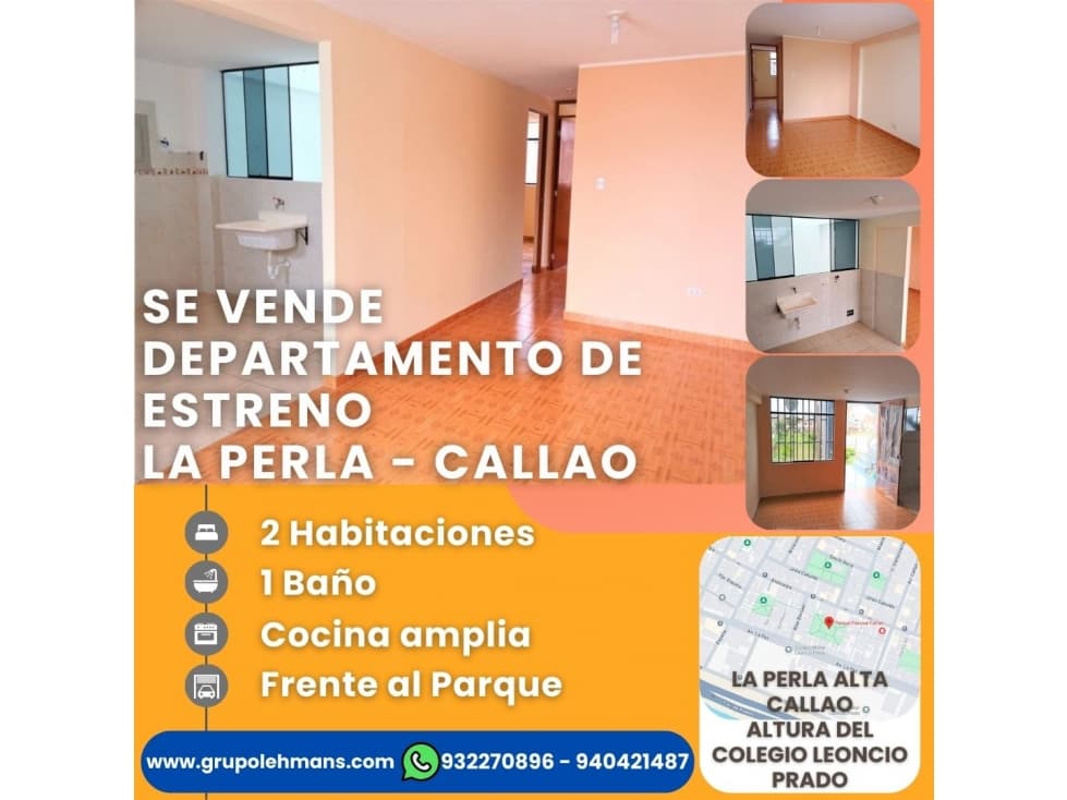 Se vende departamento Perla Alta Callao 52 m2 3er piso - 1