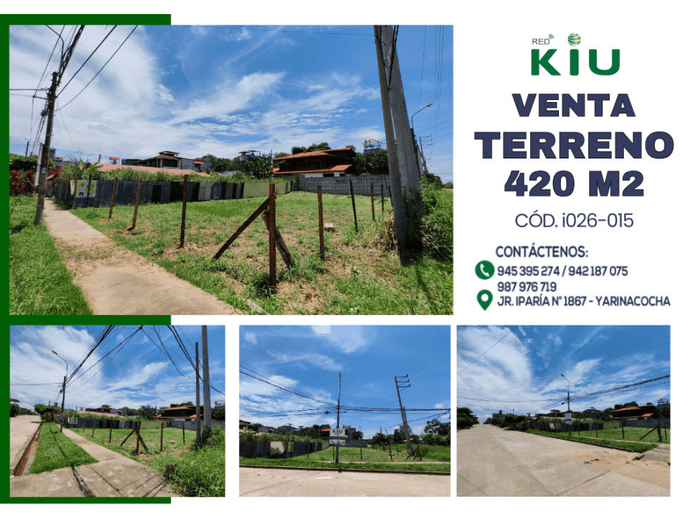 i026015 - VENTA TERRENO - YARINACOCHA - 1