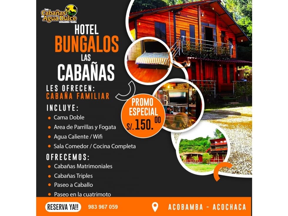 Alquiler de Cabañas en Agua Dulce - Acobamba (Tarma) - 1