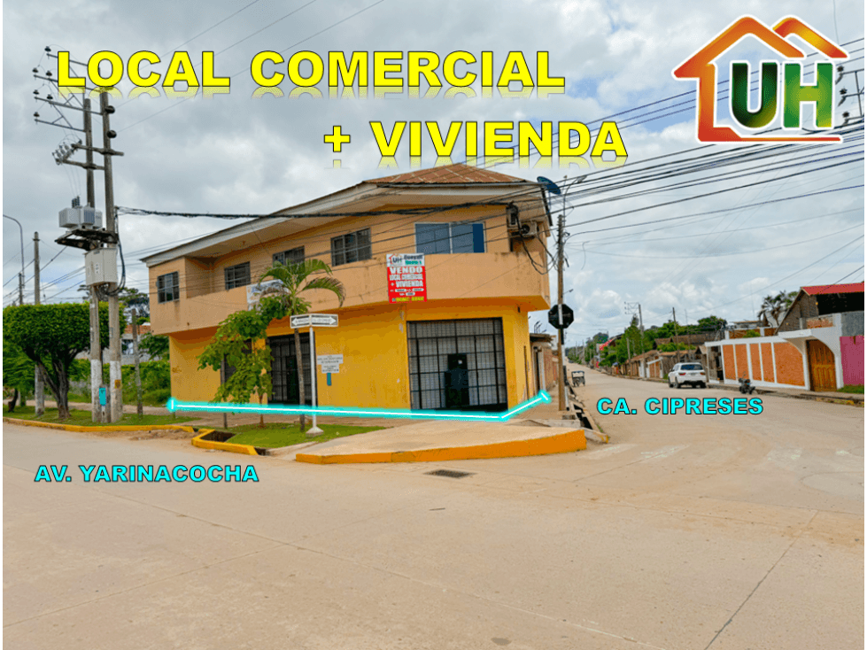 00596 - REMATO LOCAL COMERCIAL + VIVIENDA EN YARINACOCHA - EN ESQUINA - 1