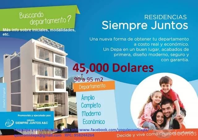 Departamento a 45,000 Dolares 90 a 95 m2 - 1