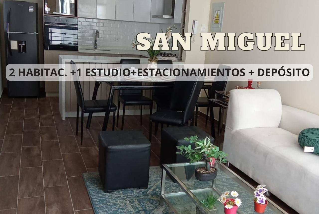 Departamento venta San Miguel estreno 2 dormitorios 1 estudio 1 cochera - 1