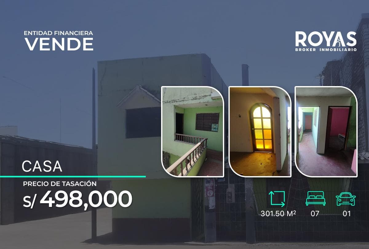 ENTIDAD FINANCIERA Vende Casa de Dos Pisos mas Azotea en Salaverry - Trujillo - 1283 - 1