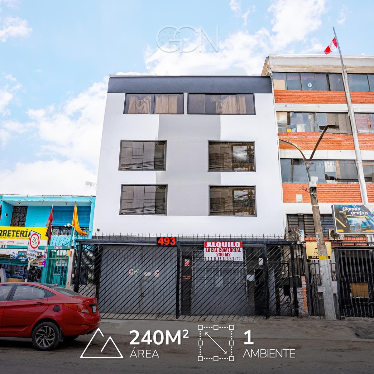 Oficina en alquiler en San Luis – 222 m² cerca a Av. Circunvalación y Av. Del Aire - 1