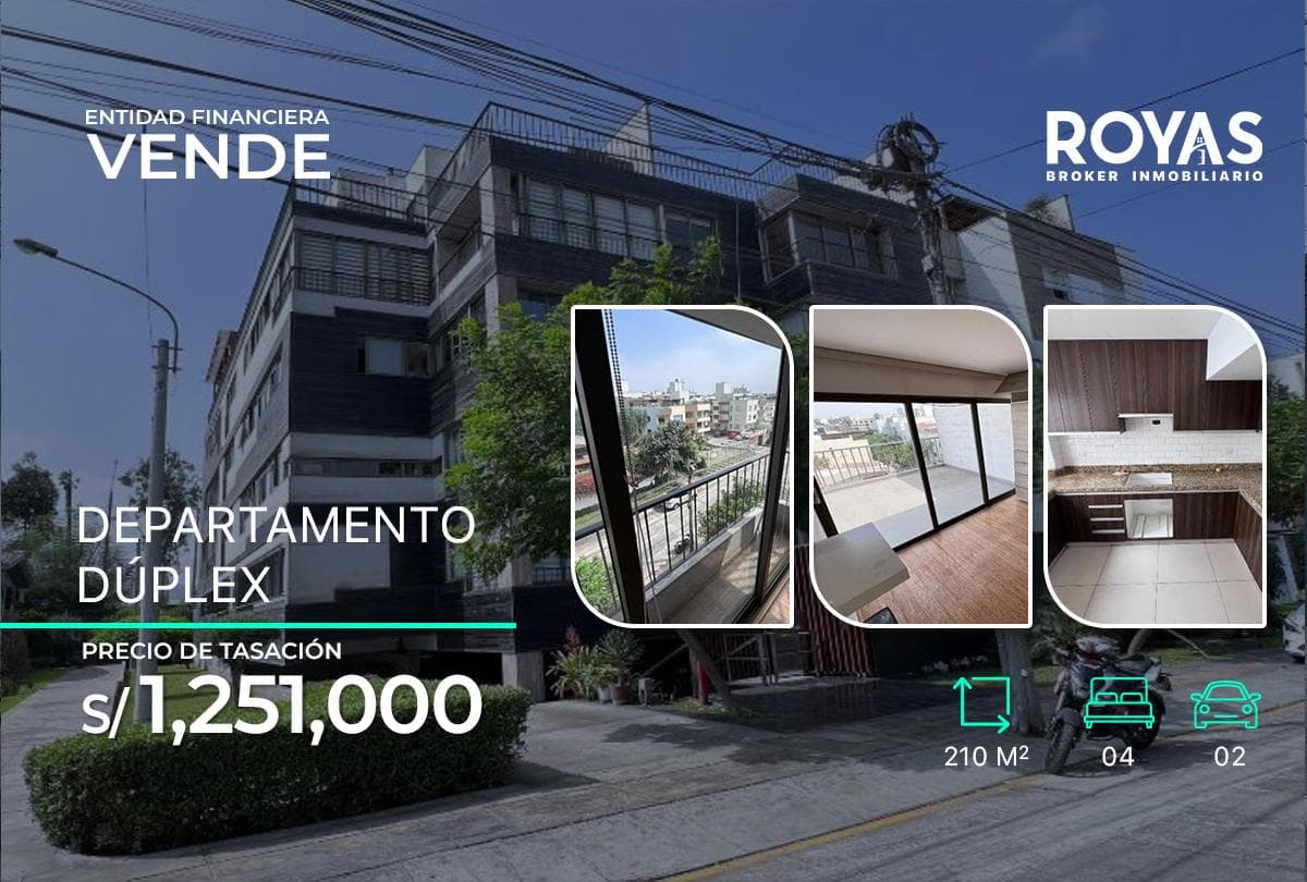 Entidad Financiera Vende Amplio y Hermoso Departamento Duplex en San Borja. - 1