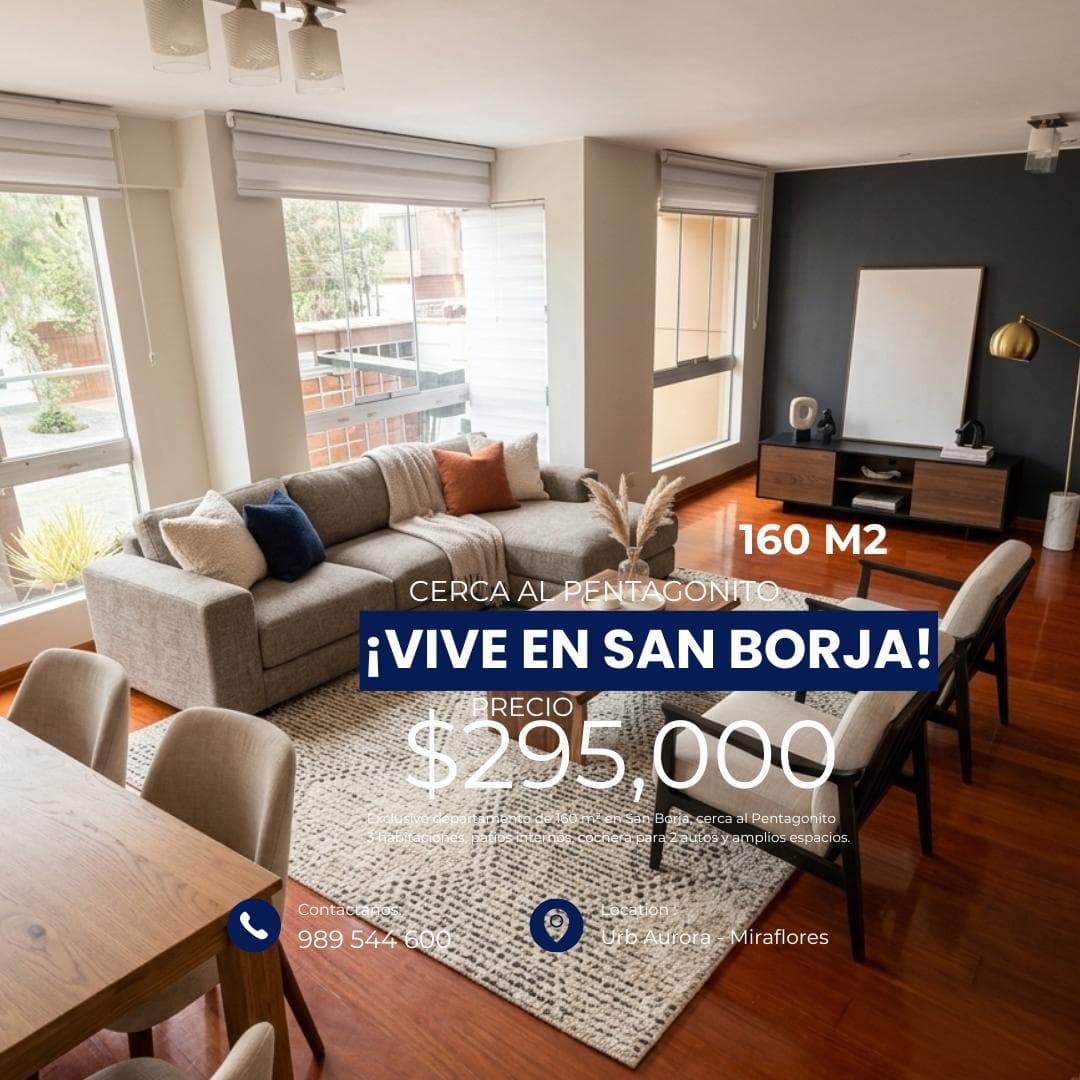 Departamento flat en venta en San Borja - Entrega Inmediata - 1